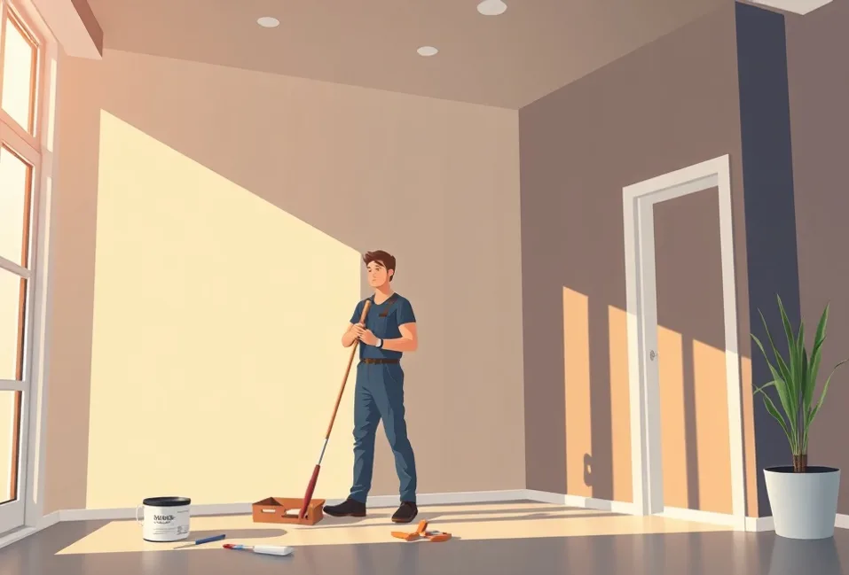 Intérieur rénové après travaux de peinture à Sedan